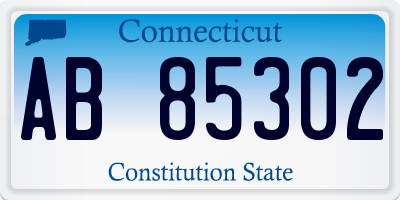 CT license plate AB85302