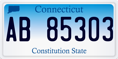 CT license plate AB85303