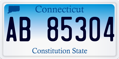 CT license plate AB85304