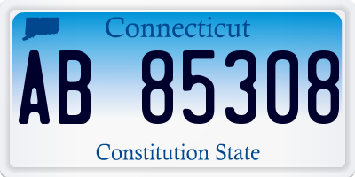 CT license plate AB85308