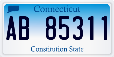 CT license plate AB85311