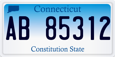 CT license plate AB85312