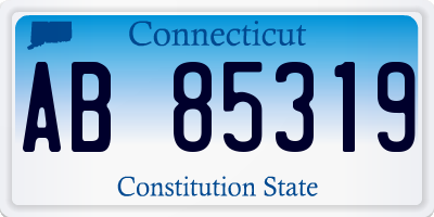 CT license plate AB85319