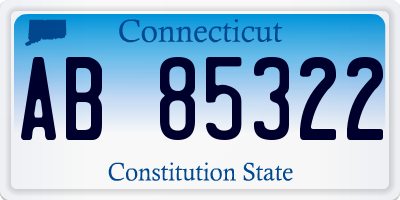 CT license plate AB85322