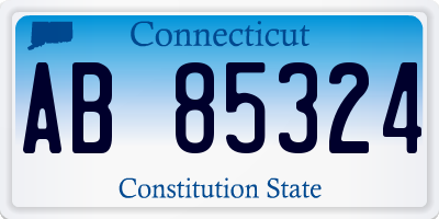 CT license plate AB85324