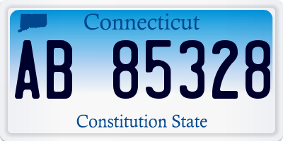 CT license plate AB85328