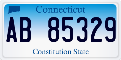 CT license plate AB85329