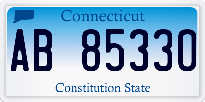 CT license plate AB85330