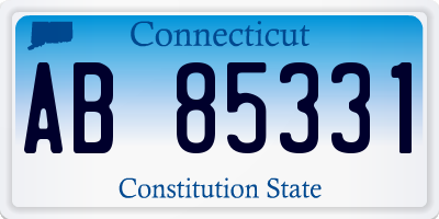 CT license plate AB85331