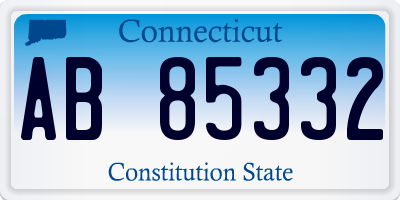 CT license plate AB85332