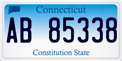 CT license plate AB85338