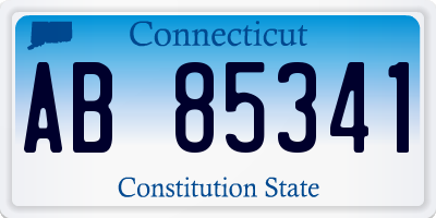 CT license plate AB85341