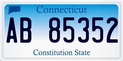 CT license plate AB85352