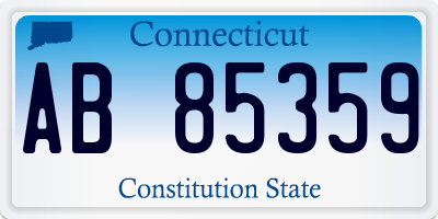 CT license plate AB85359