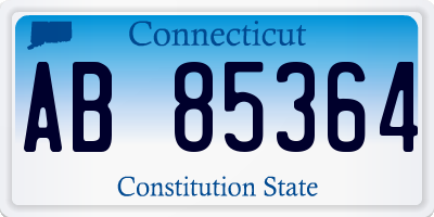 CT license plate AB85364