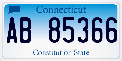 CT license plate AB85366