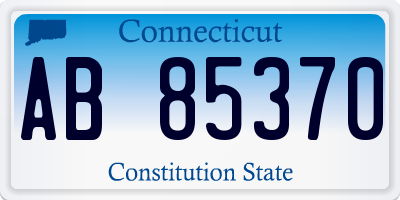 CT license plate AB85370