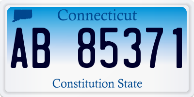 CT license plate AB85371