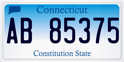 CT license plate AB85375