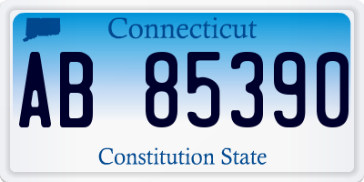 CT license plate AB85390