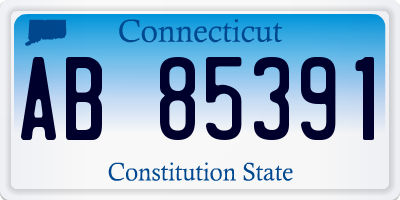 CT license plate AB85391