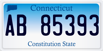 CT license plate AB85393