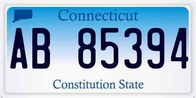 CT license plate AB85394