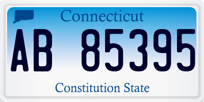 CT license plate AB85395