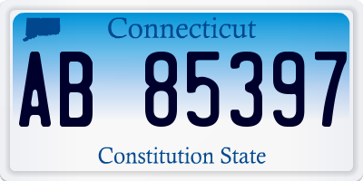 CT license plate AB85397