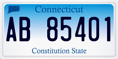 CT license plate AB85401