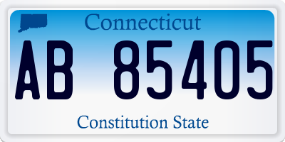 CT license plate AB85405