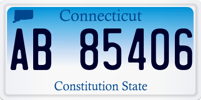 CT license plate AB85406