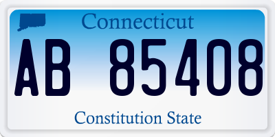 CT license plate AB85408