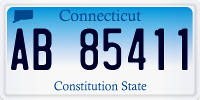CT license plate AB85411