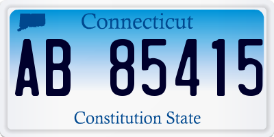 CT license plate AB85415