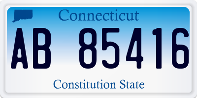 CT license plate AB85416