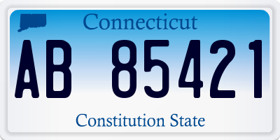 CT license plate AB85421