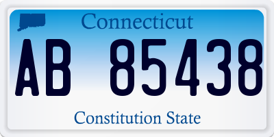 CT license plate AB85438