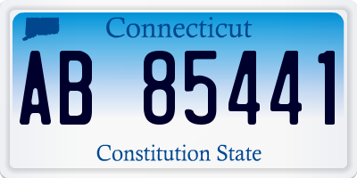 CT license plate AB85441