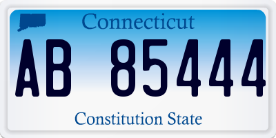 CT license plate AB85444