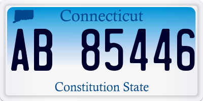 CT license plate AB85446