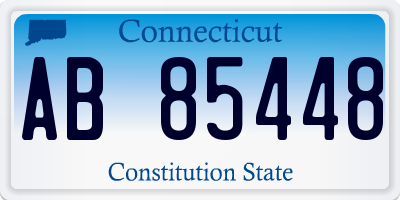 CT license plate AB85448