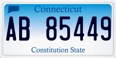 CT license plate AB85449