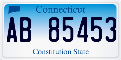 CT license plate AB85453