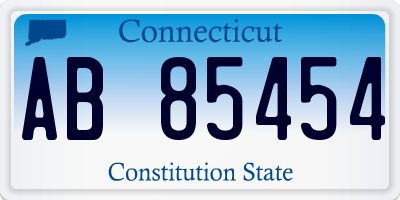 CT license plate AB85454
