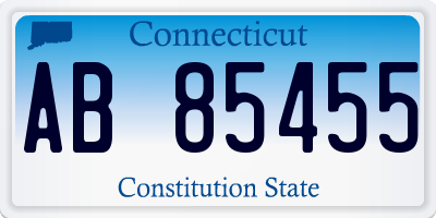 CT license plate AB85455