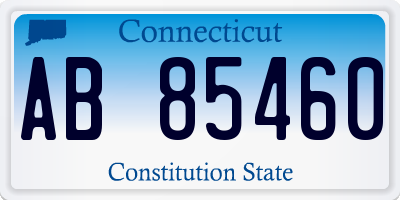 CT license plate AB85460