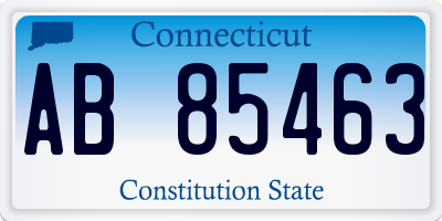 CT license plate AB85463