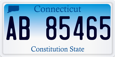 CT license plate AB85465