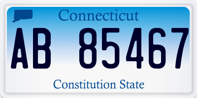 CT license plate AB85467